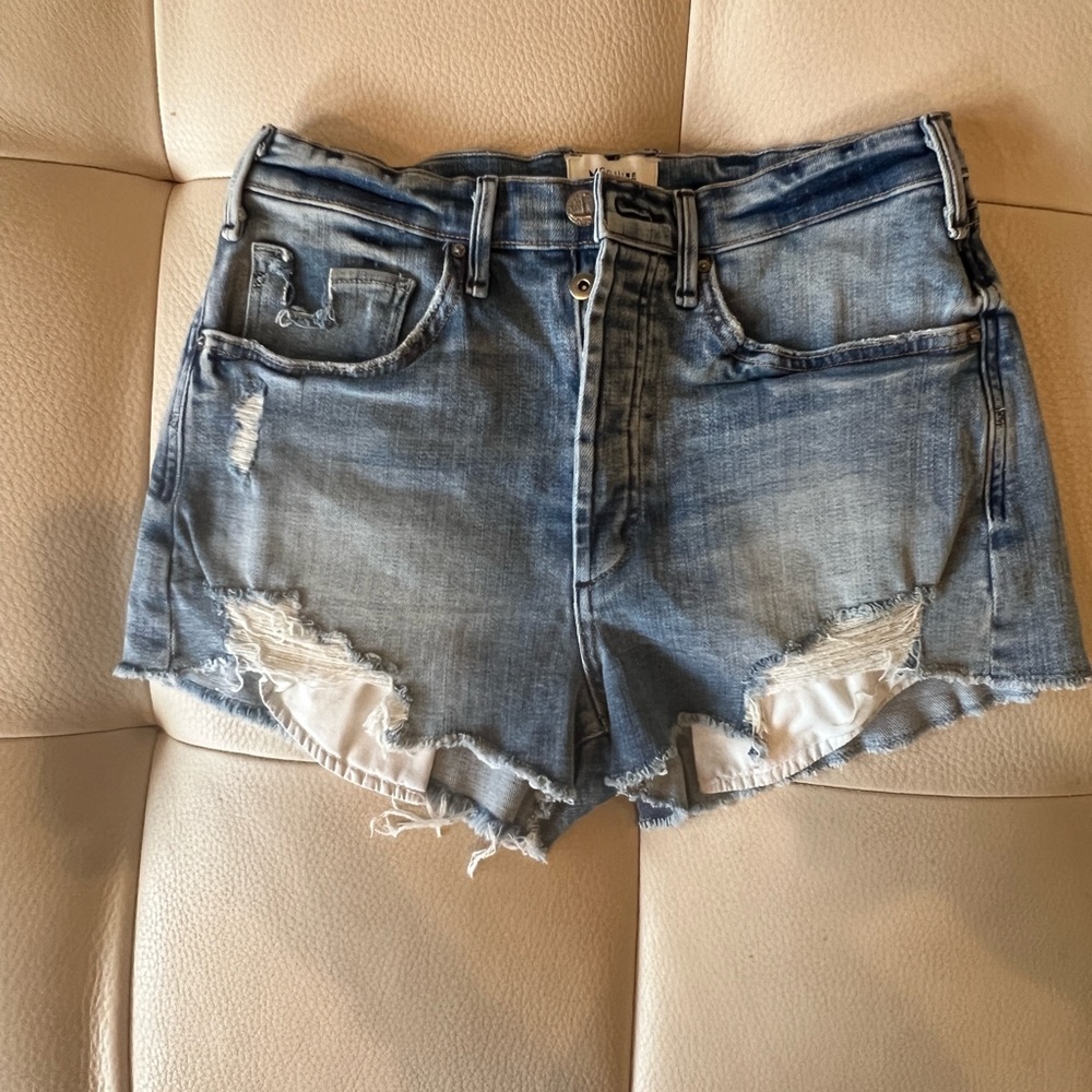 McGuire distressed denim shorts.  Size 26.